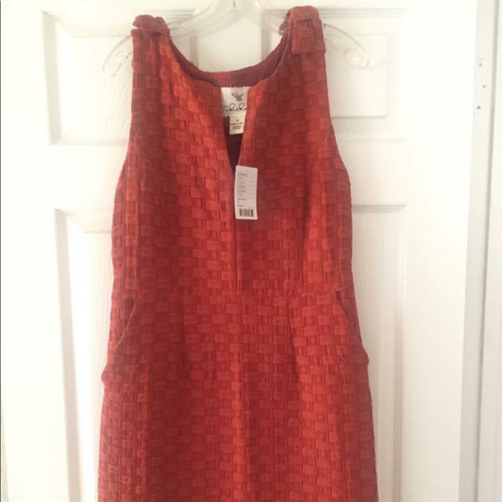 Anthropologie Orange Tabitha Dress